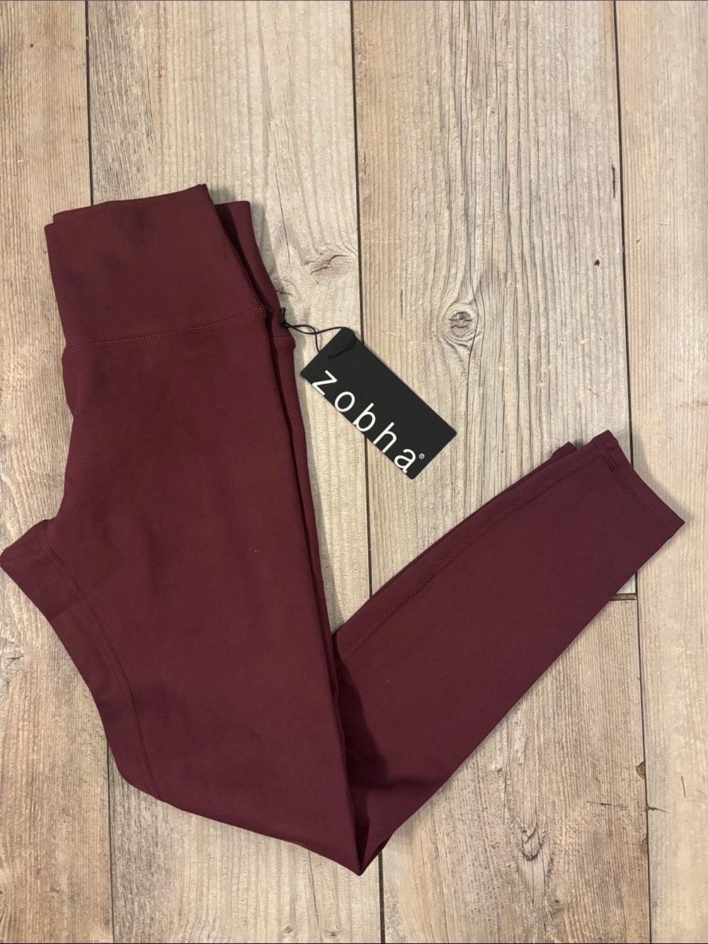 Zobha Women’s Small Charley Maroon High-Rise Leggings NWT